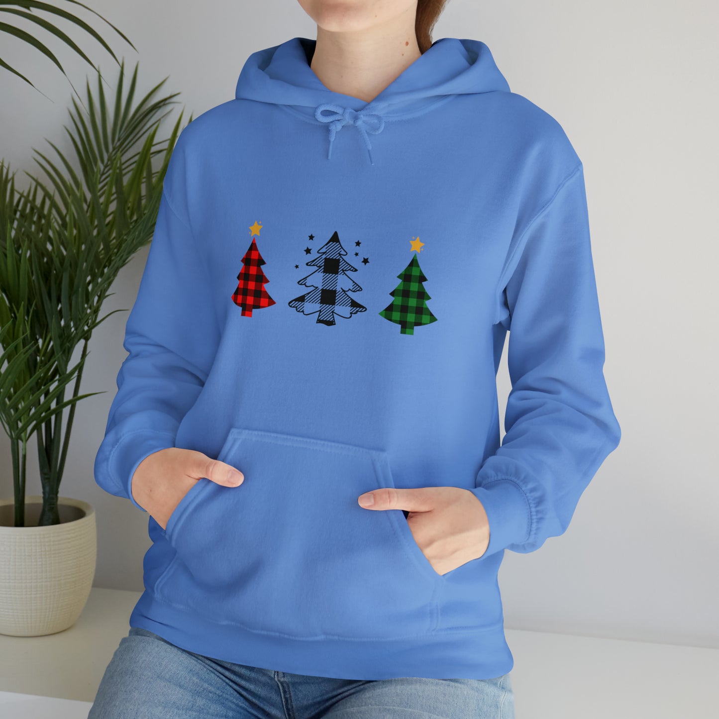 Plaid Tree Hooded Sweatshirt