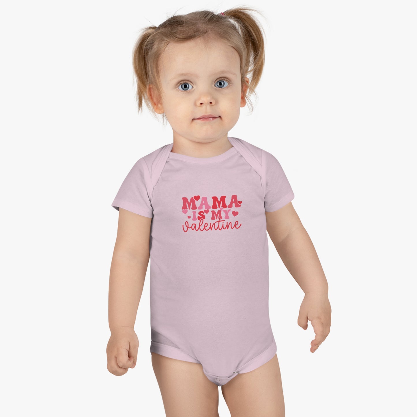 Mama is my Valentine Baby Short Sleeve Onesie®