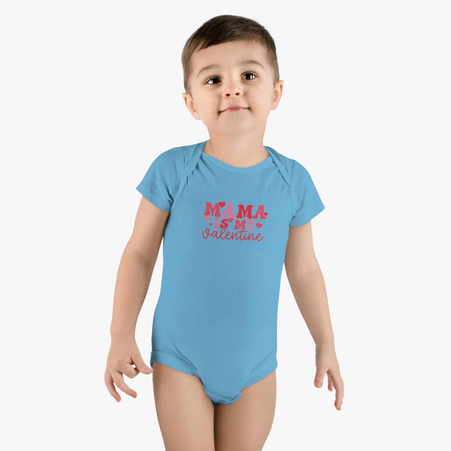 Mama is my Valentine Baby Short Sleeve Onesie®