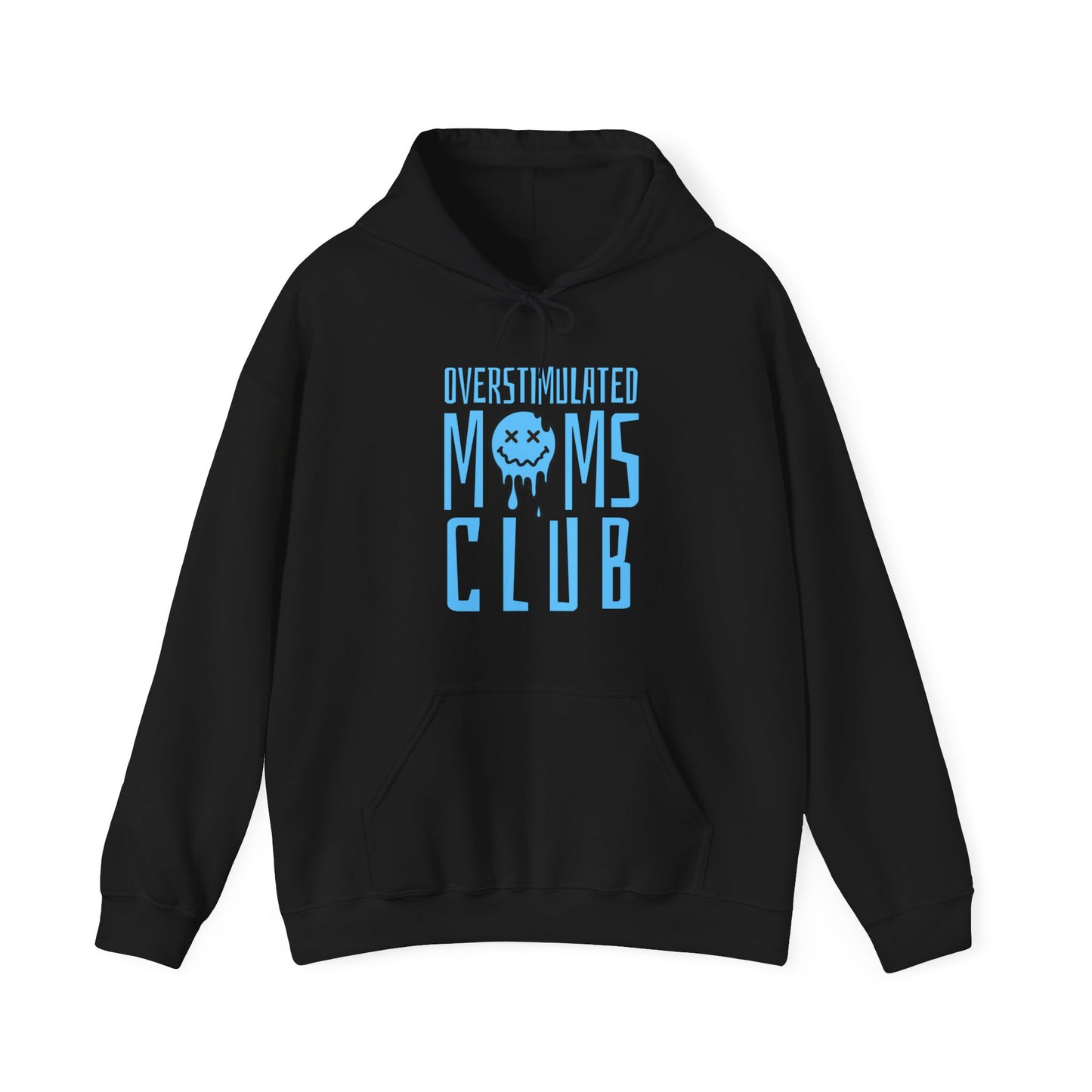 Overstimulated Mom Hooded Sweatshirt - Blue