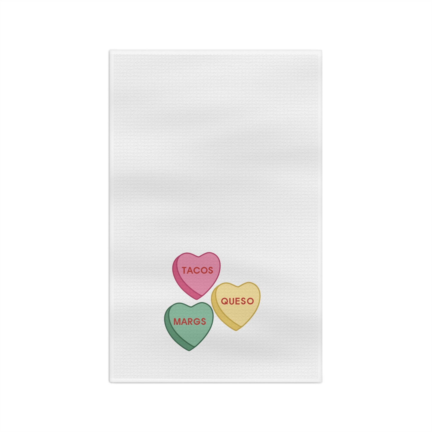 Candy Hearts Microfiber Tea Towel