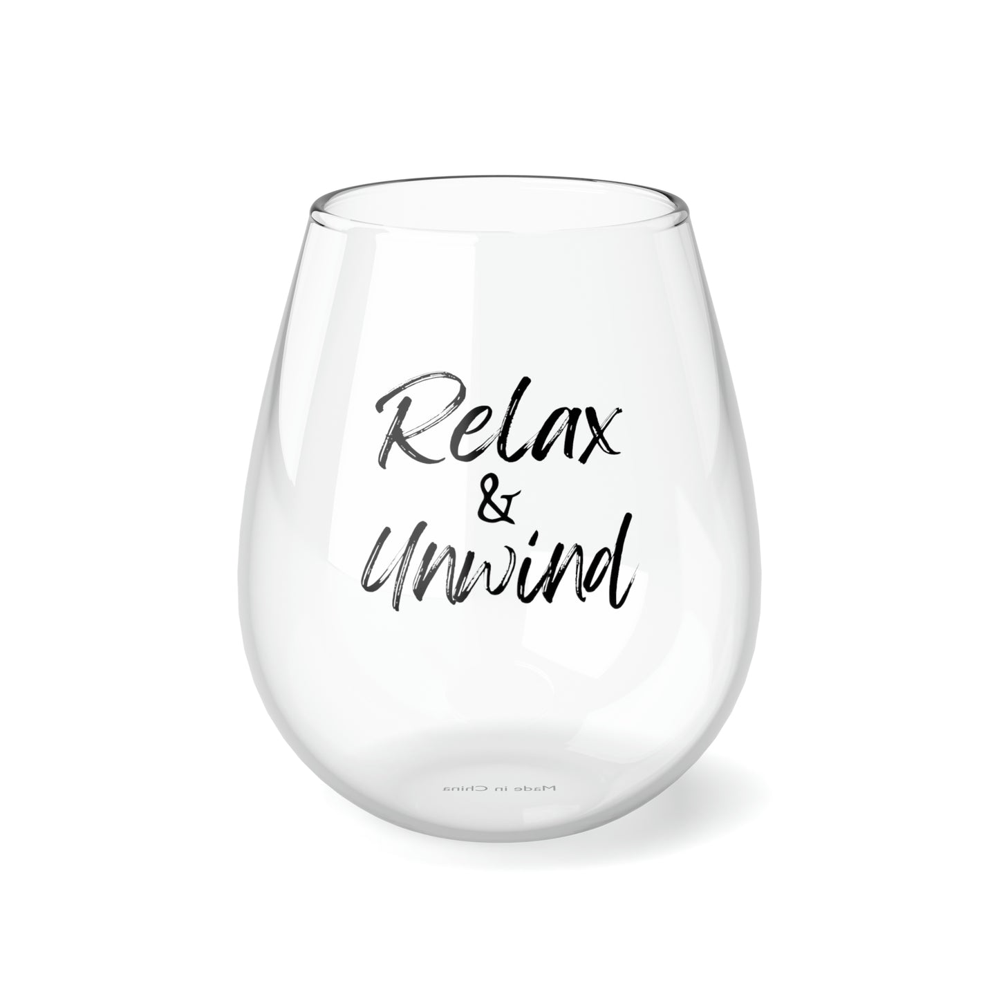 Relax & Unwind Stemless Wine Glass