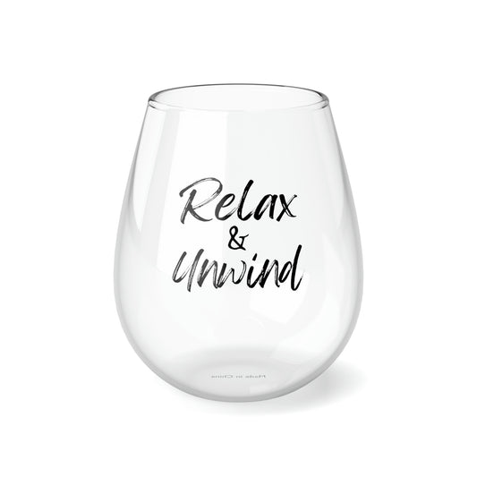 Relax & Unwind Stemless Wine Glass