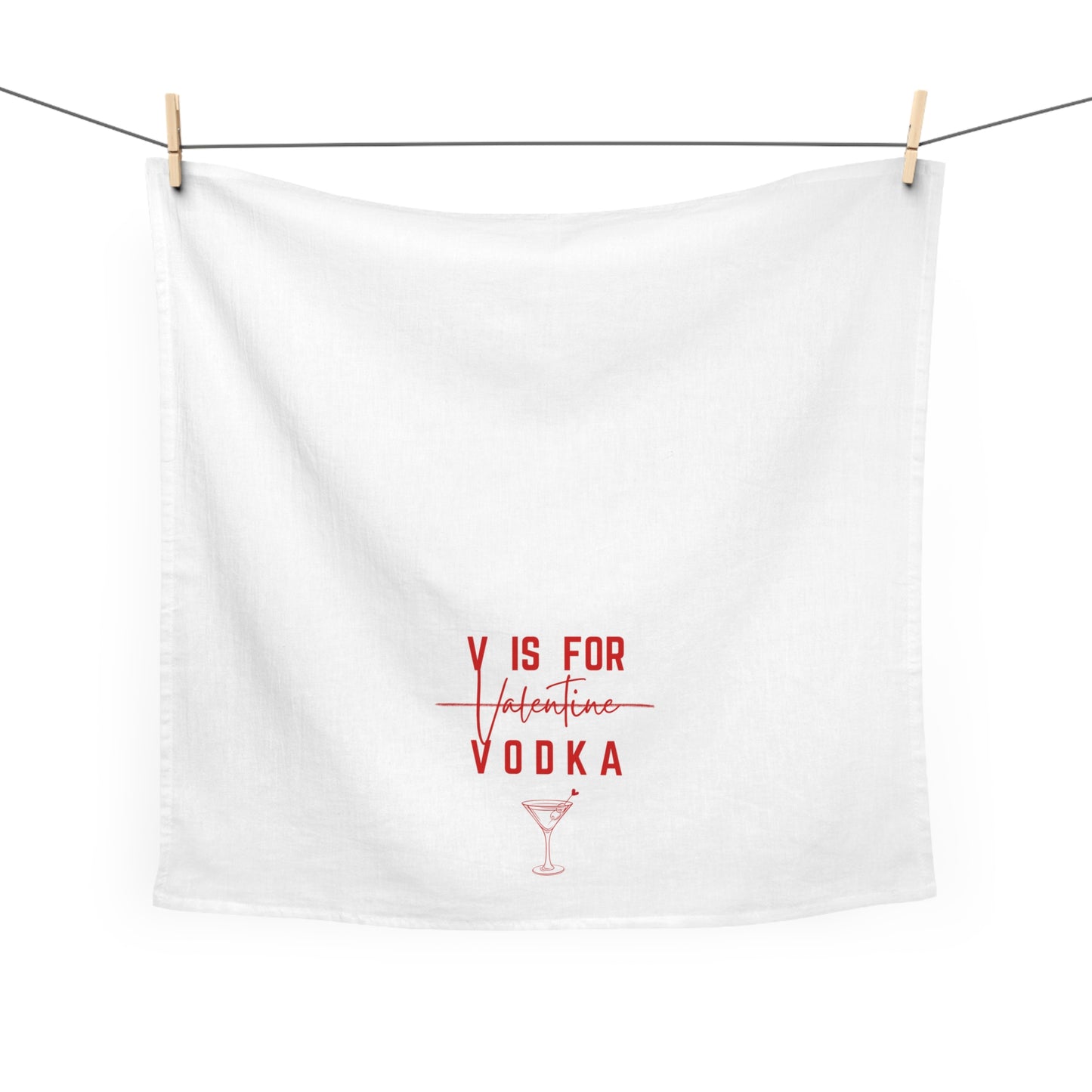 Valentines Vodka Tea Towel