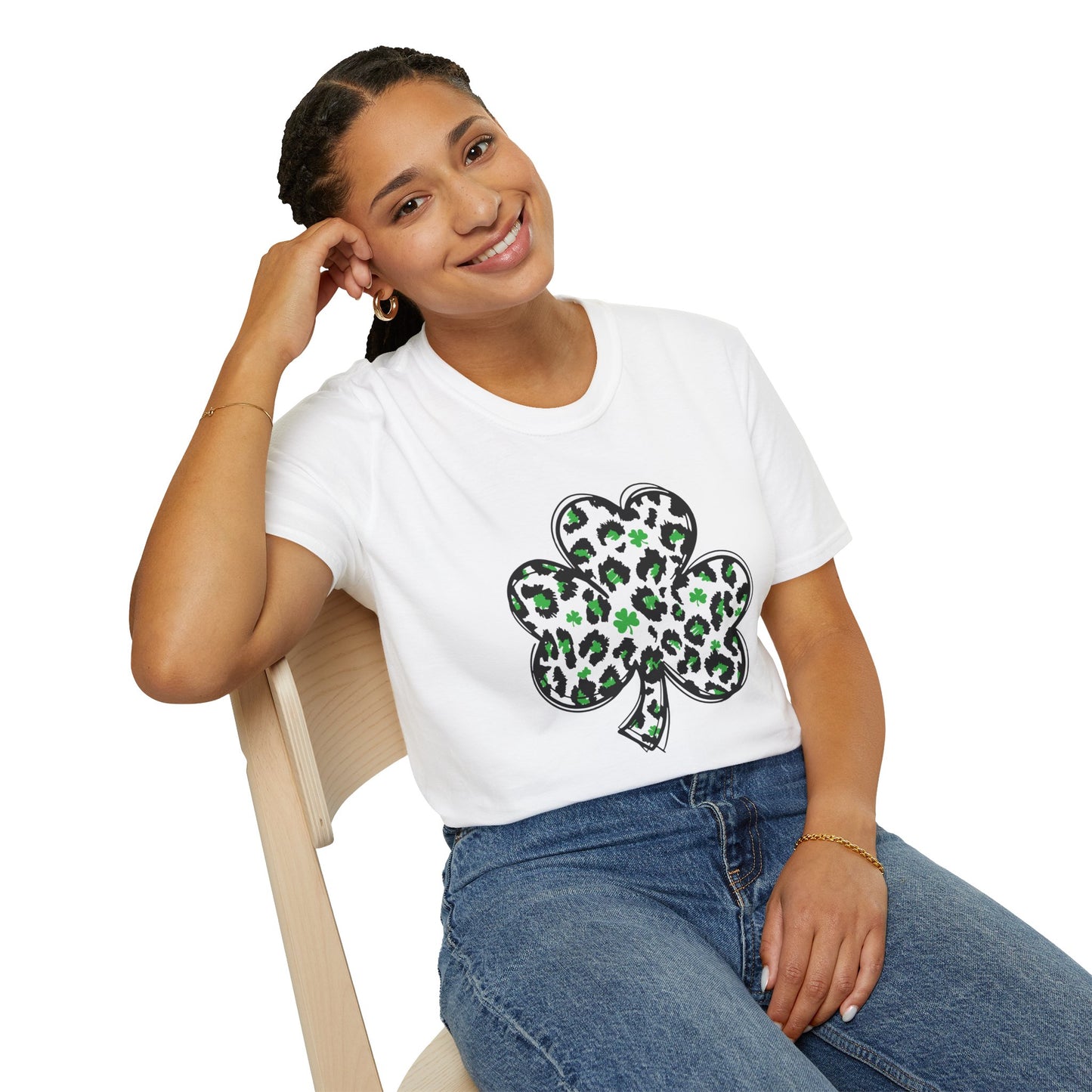 Leopard Clover Unisex Softstyle T-Shirt