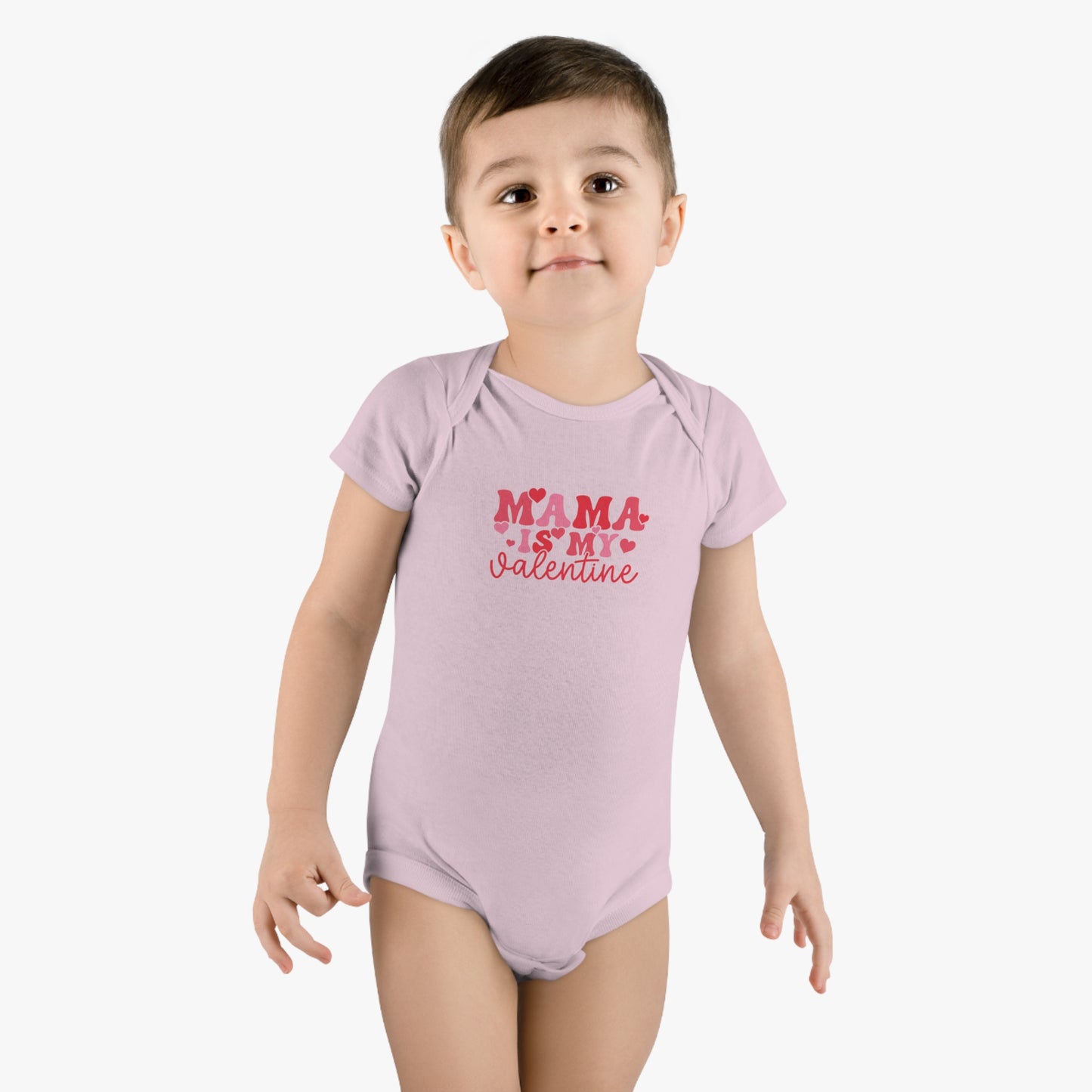 Mama is my Valentine Baby Short Sleeve Onesie®