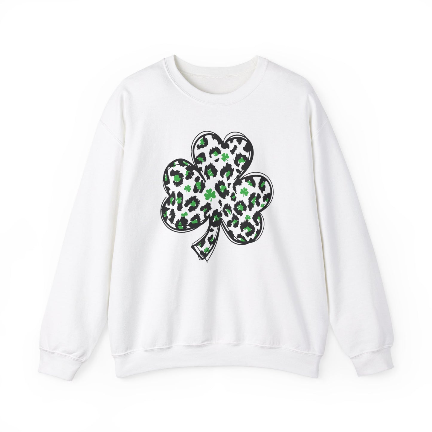 Leopard Clover Crewneck Sweatshirt