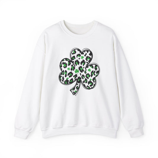 Leopard Clover Crewneck Sweatshirt