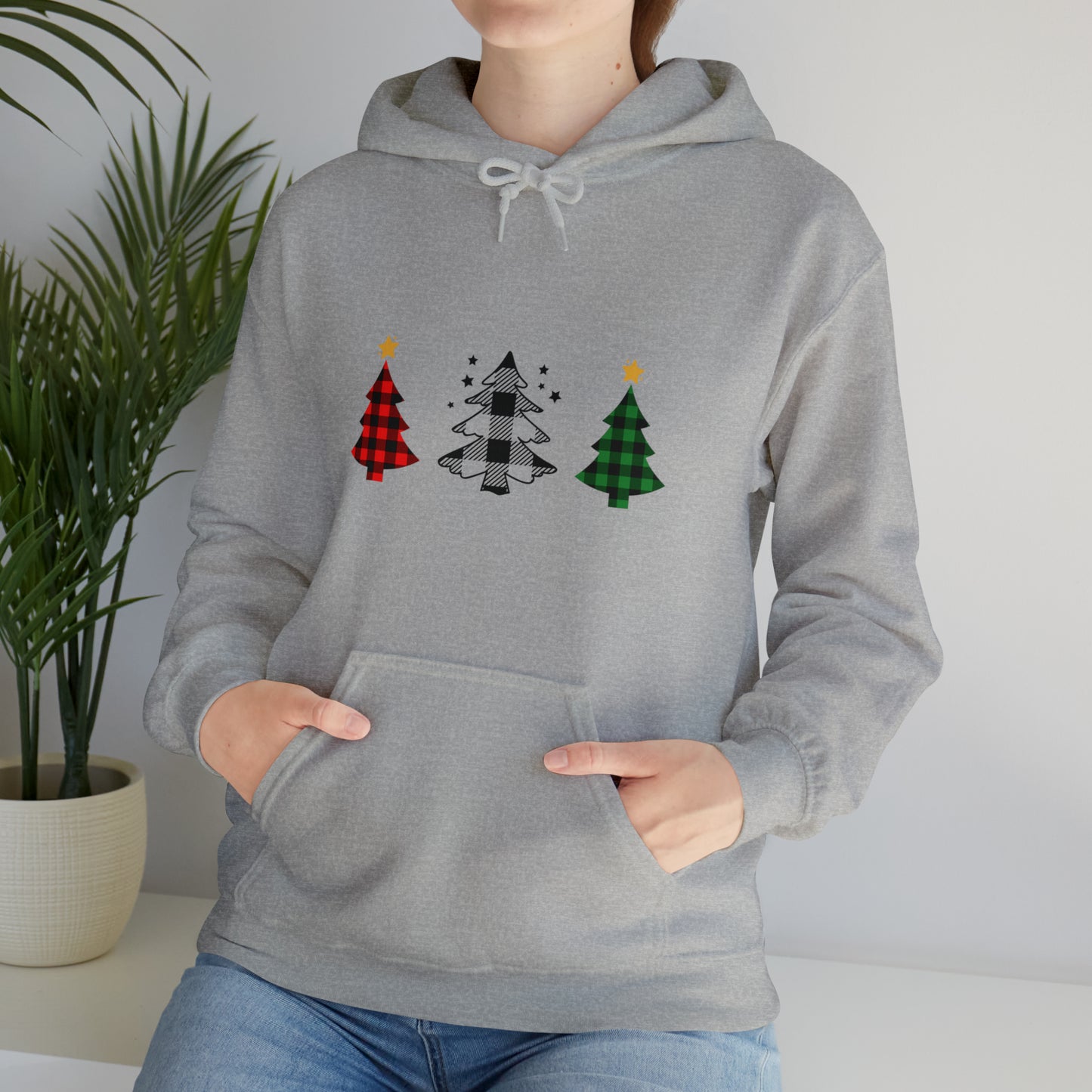 Plaid Tree Hooded Sweatshirt