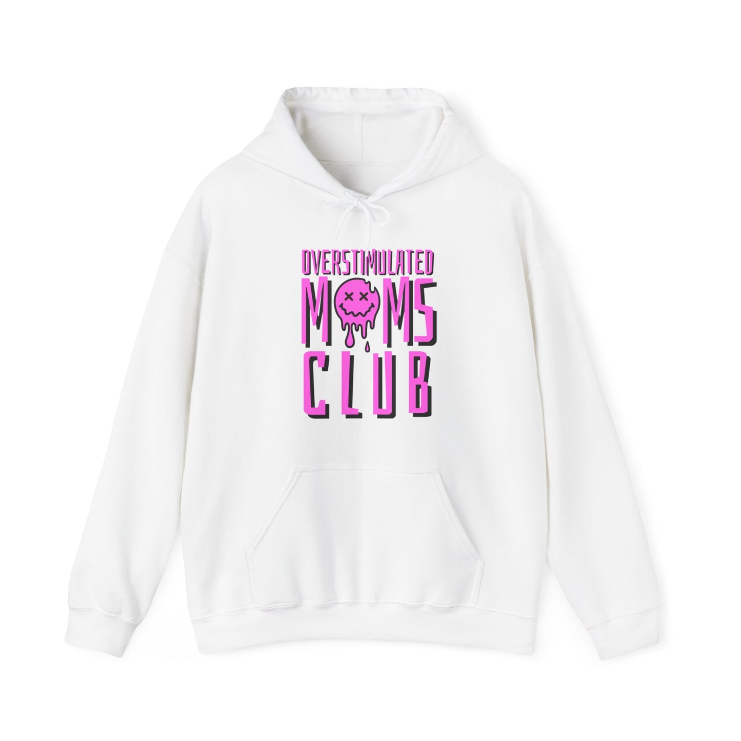 Overstimulted Mom Hooded Sweatshirt - Pink