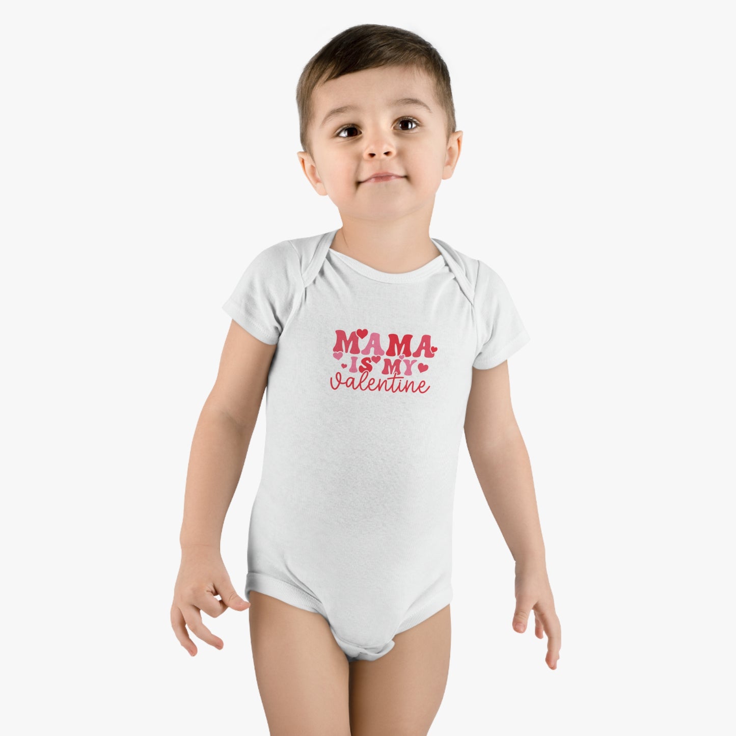 Mama is my Valentine Baby Short Sleeve Onesie®