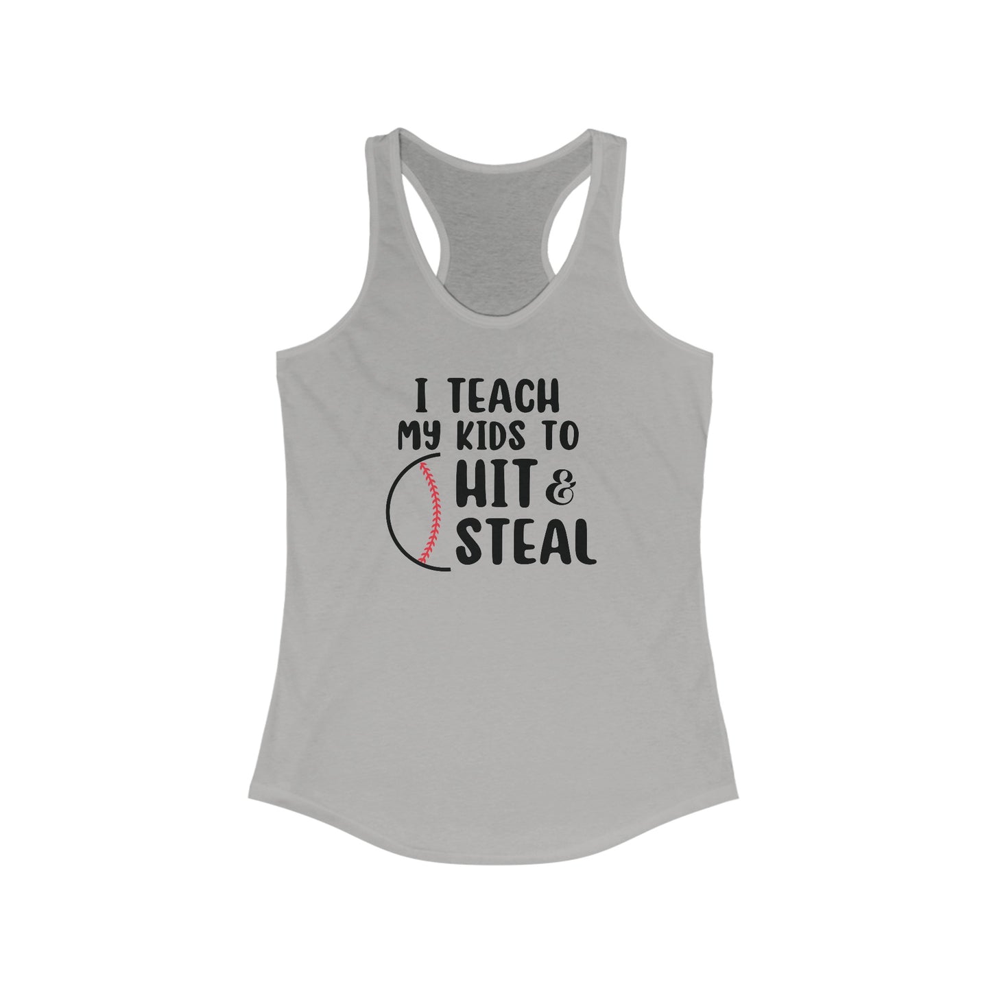 Hit & Steal Baseball Women's Ideal Racerback Tank