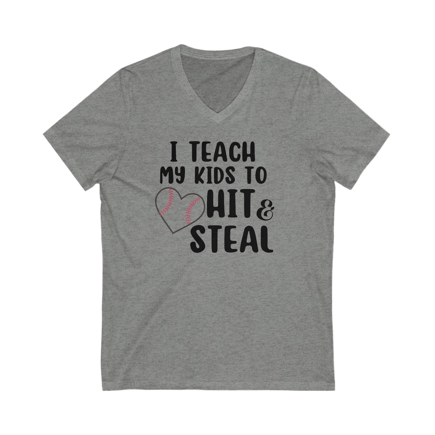 Hit & Steal Baseball Ladies' V-Neck