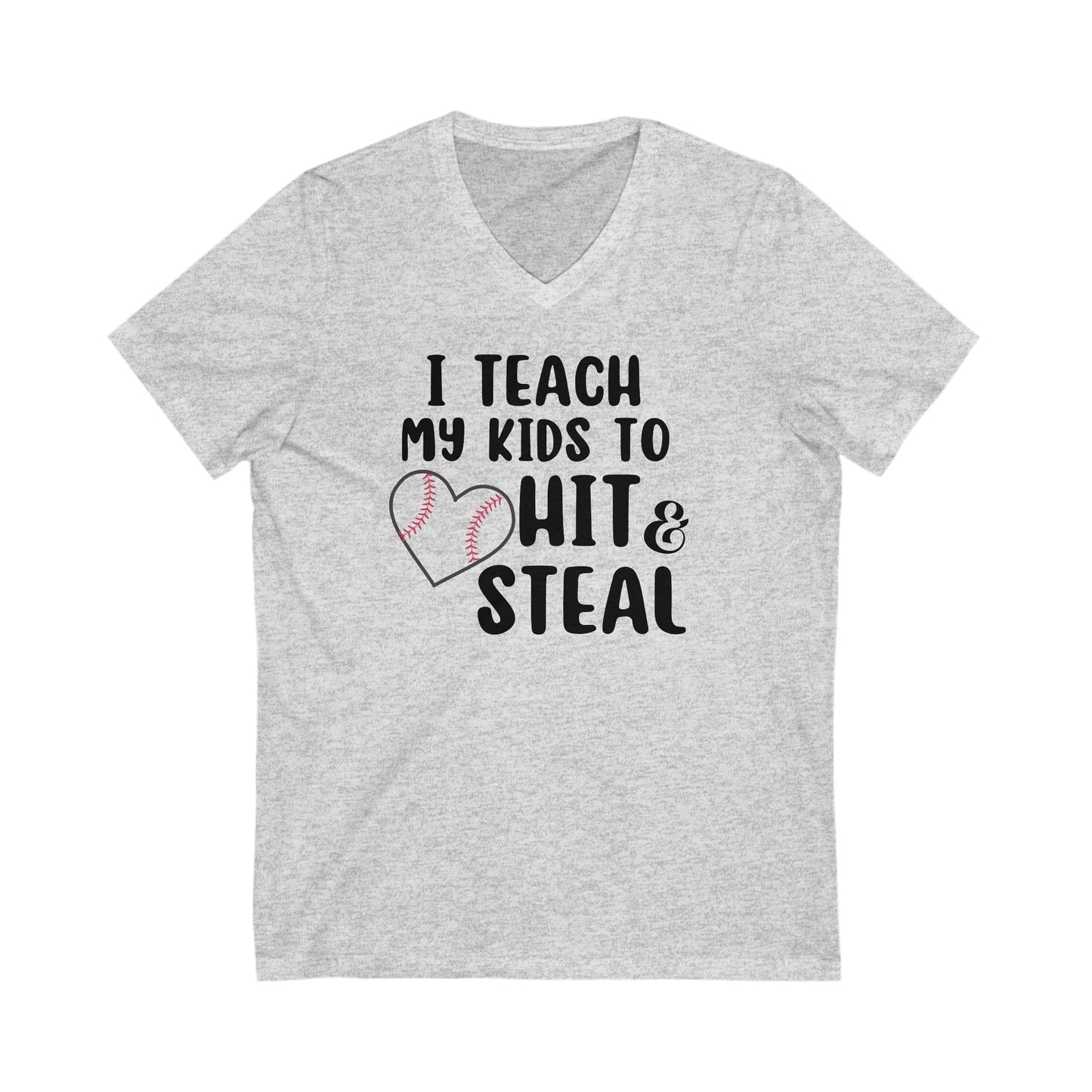 Hit & Steal Baseball Ladies' V-Neck