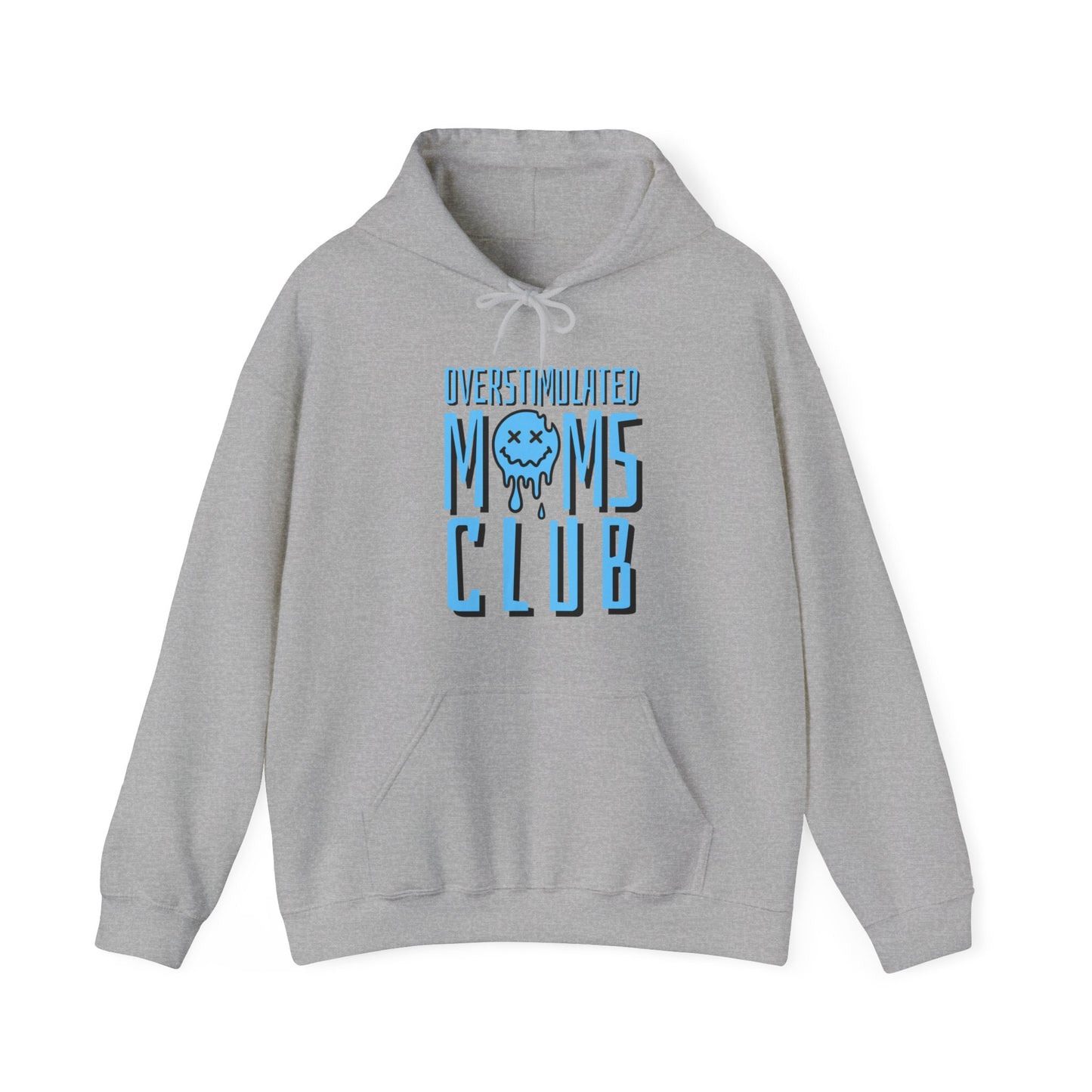 Overstimulated Mom Hooded Sweatshirt - Blue