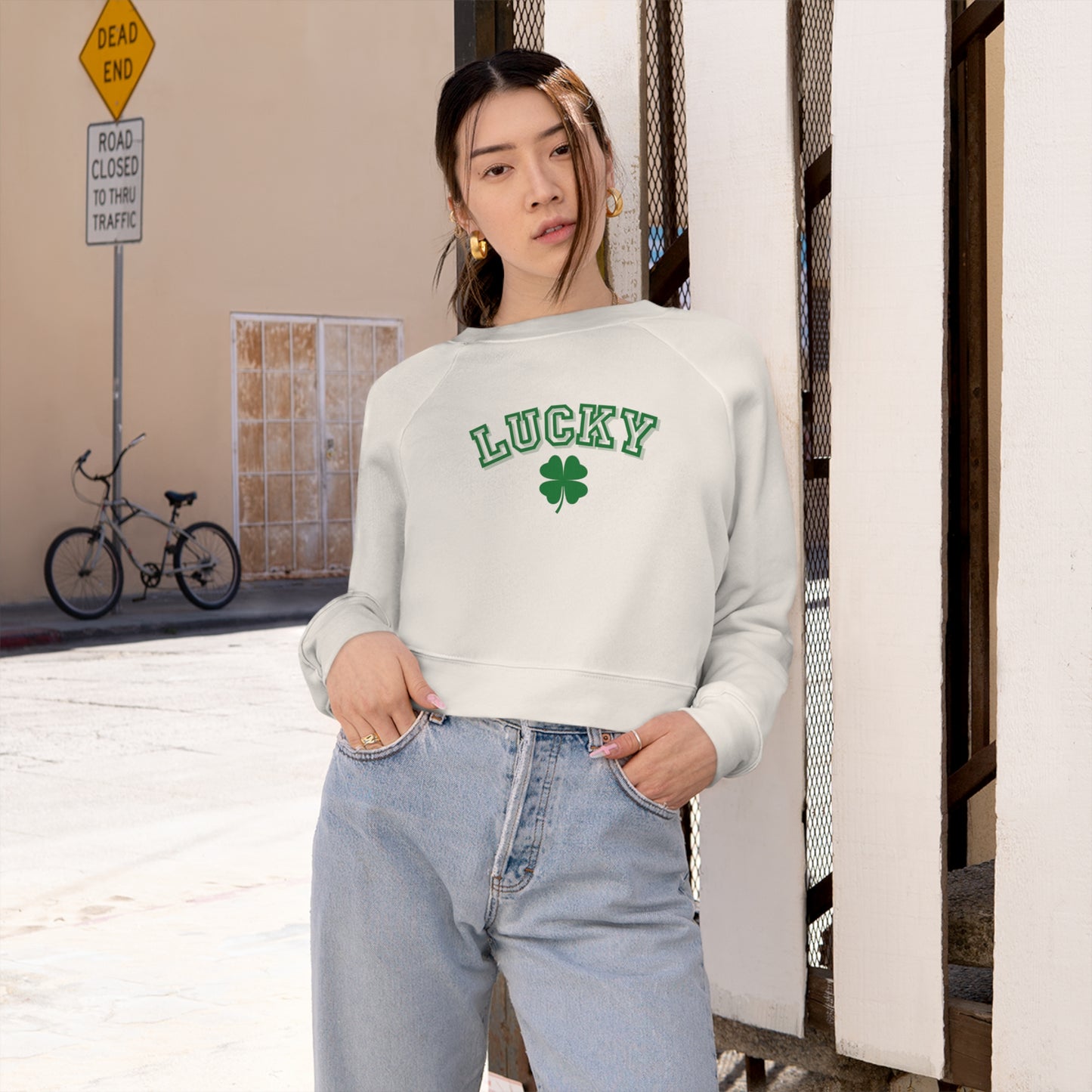 Lucky Women's Cropped Fleece Pullover