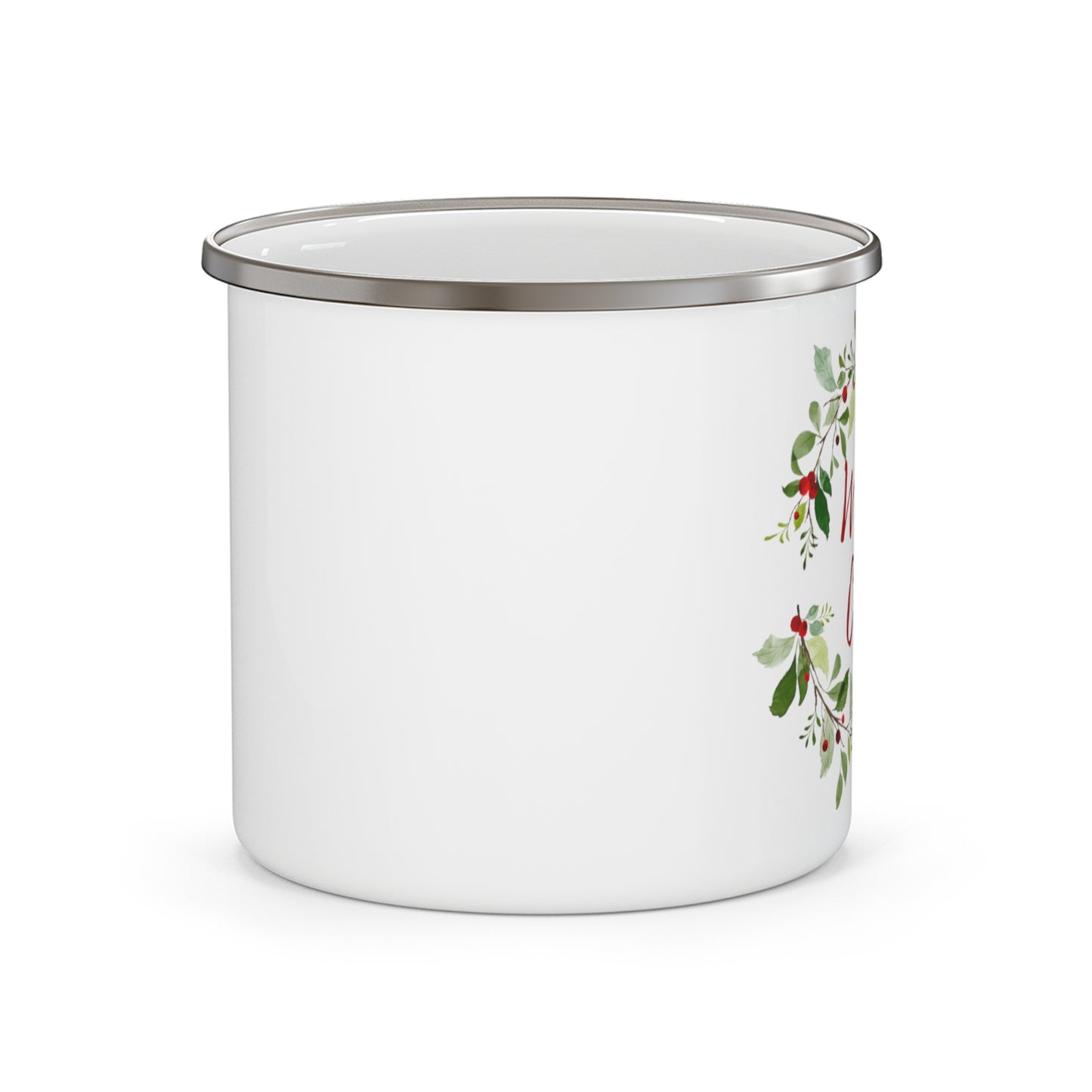 "Warm and Cozy" Enamel Holiday Mug