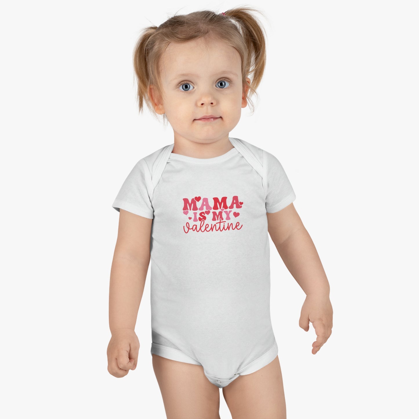 Mama is my Valentine Baby Short Sleeve Onesie®