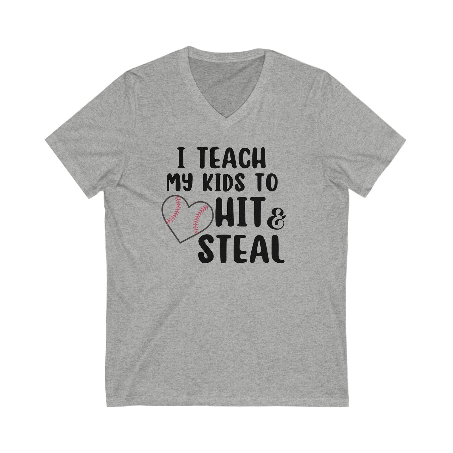 Hit & Steal Baseball Ladies' V-Neck