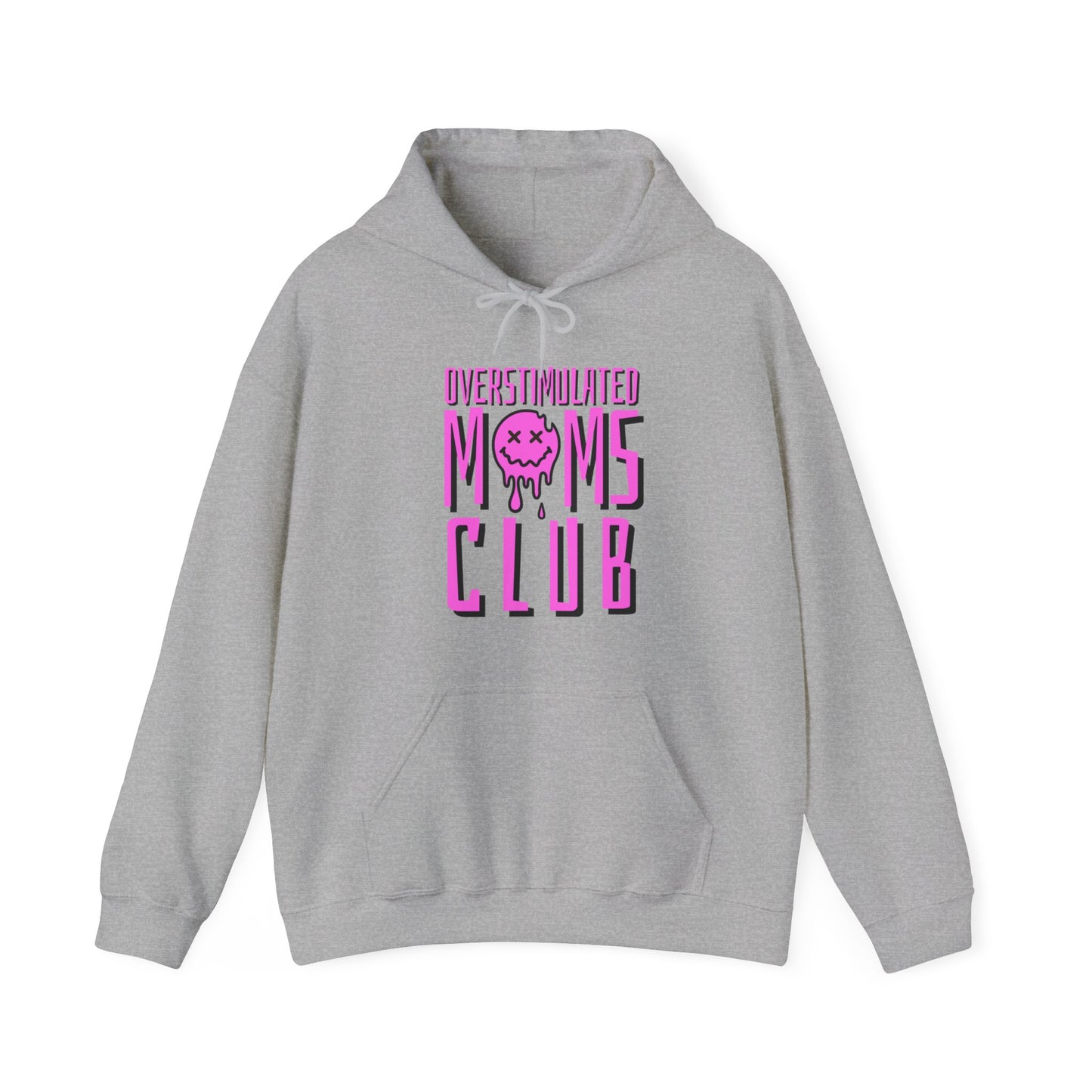 Overstimulted Mom Hooded Sweatshirt - Pink