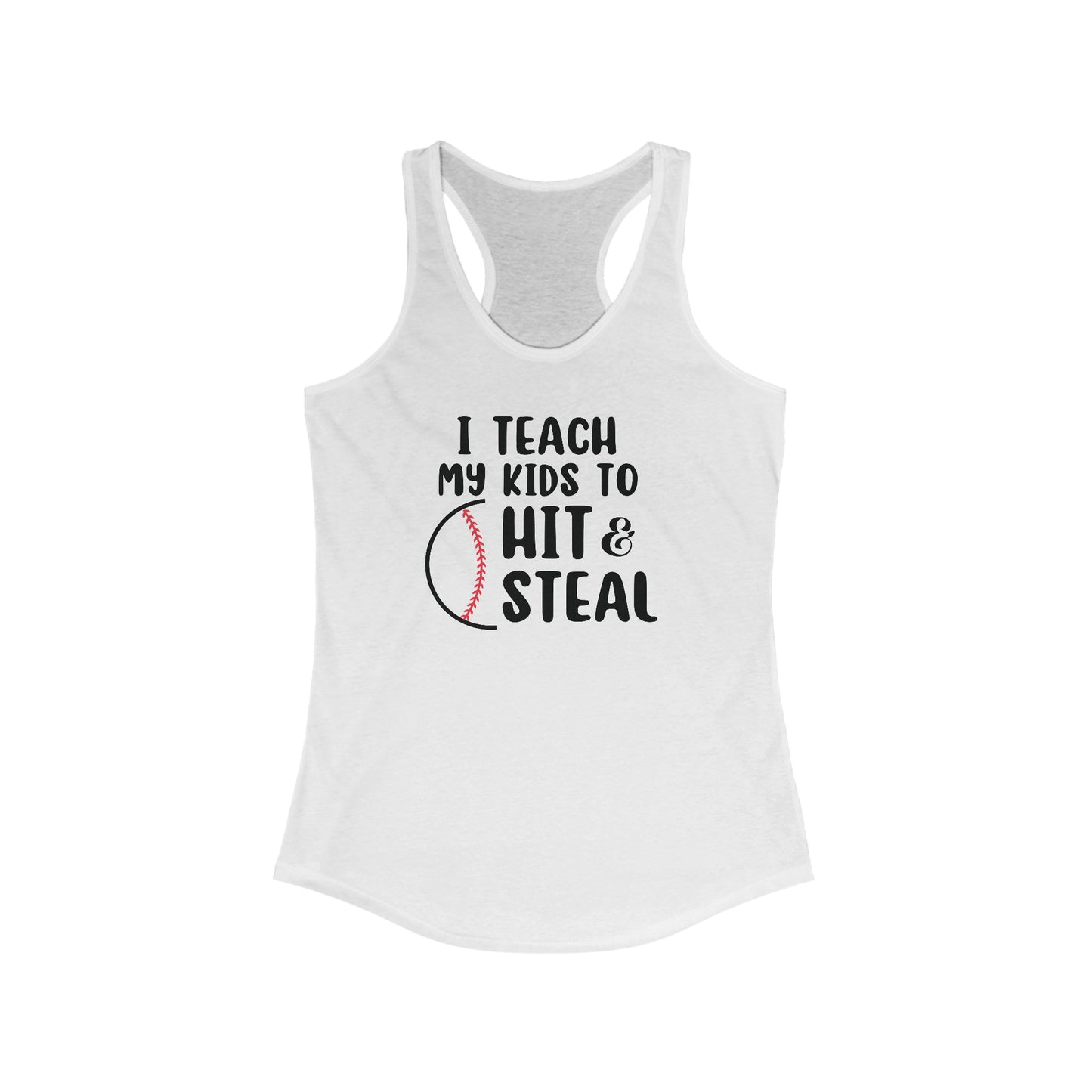 Hit & Steal Baseball Women's Ideal Racerback Tank