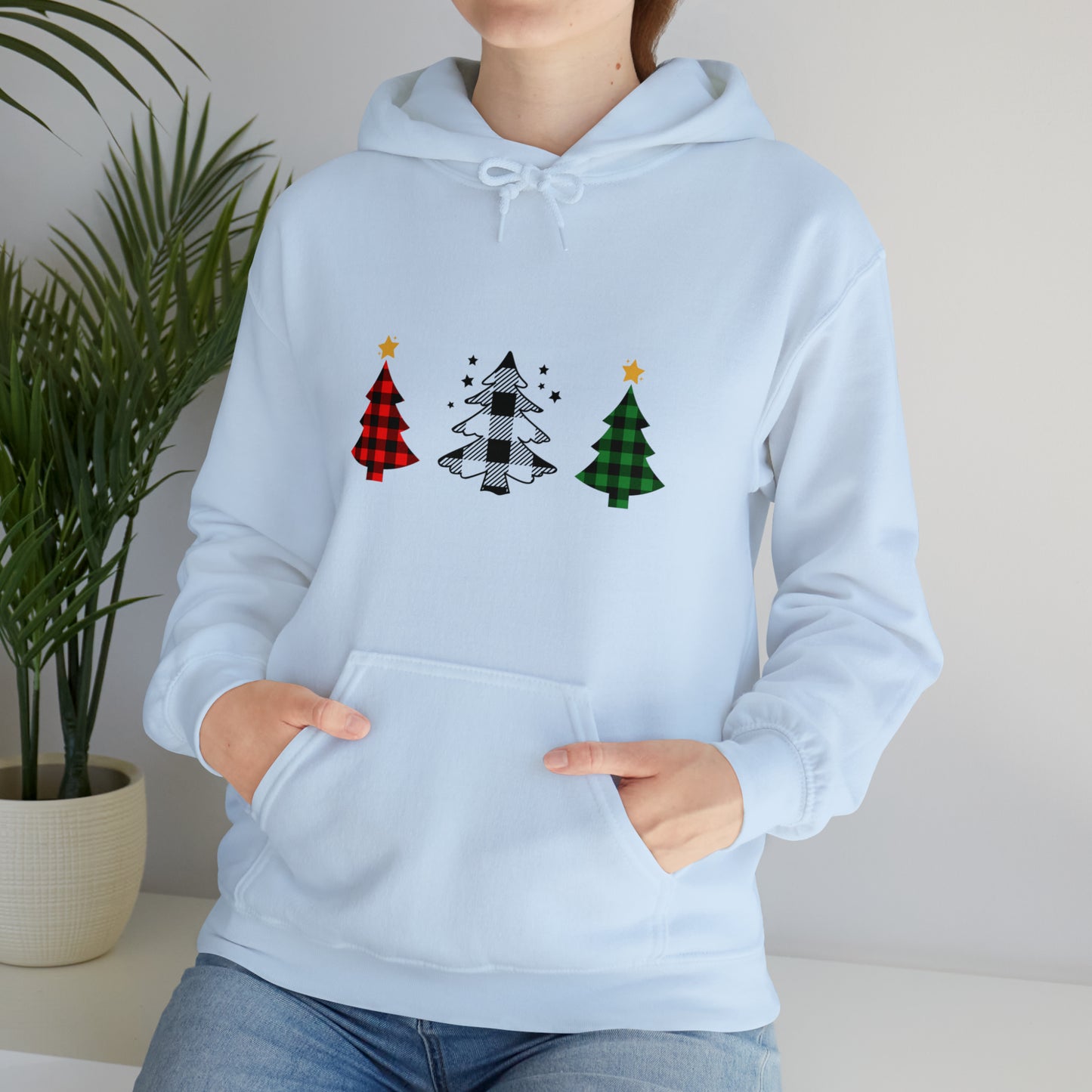 Plaid Tree Hooded Sweatshirt