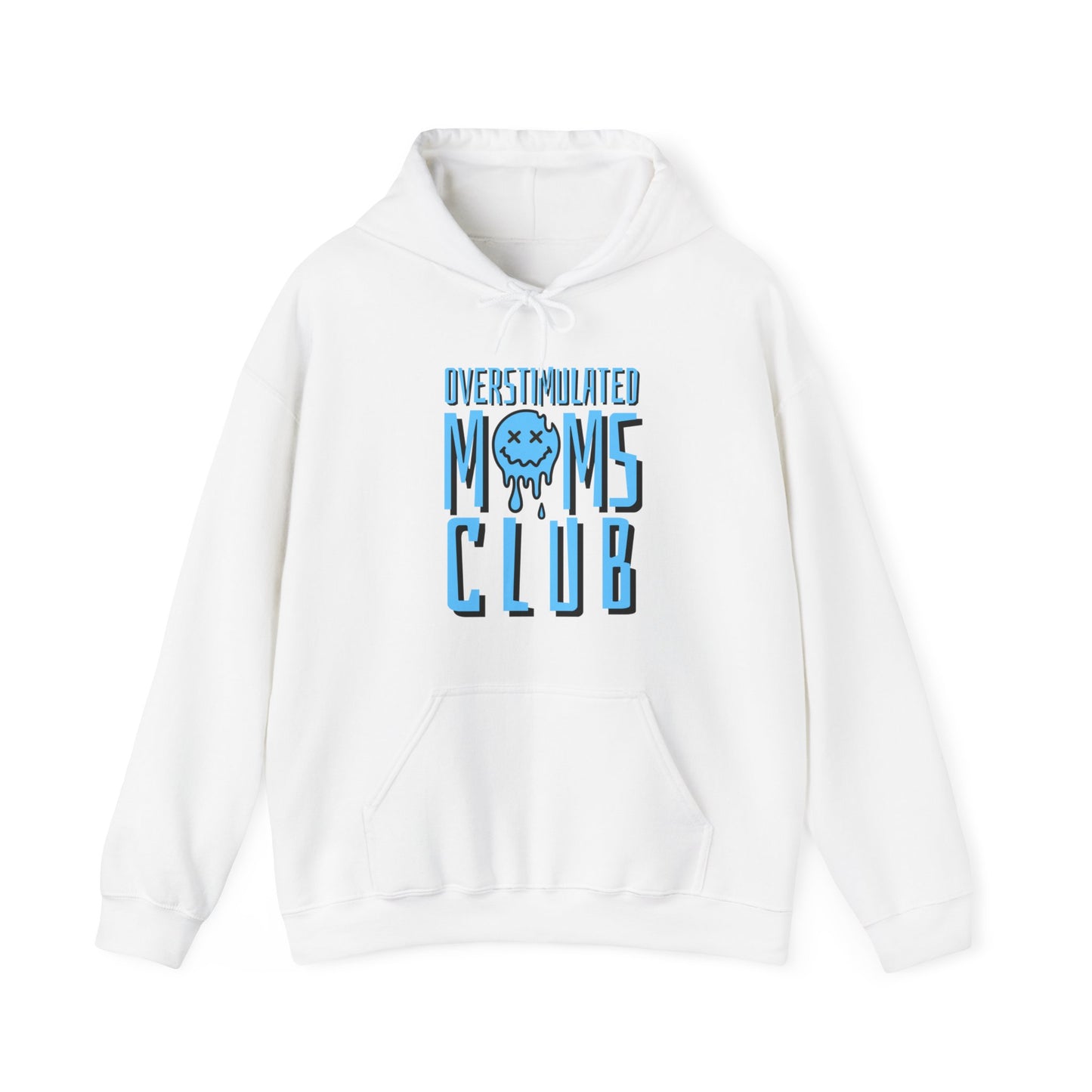 Overstimulated Mom Hooded Sweatshirt - Blue