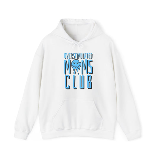 Overstimulated Mom Hooded Sweatshirt - Blue