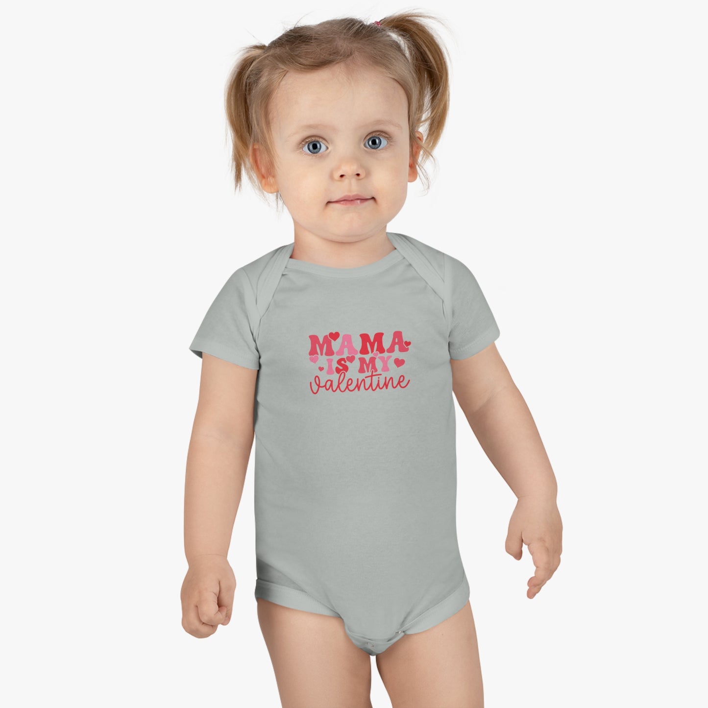 Mama is my Valentine Baby Short Sleeve Onesie®