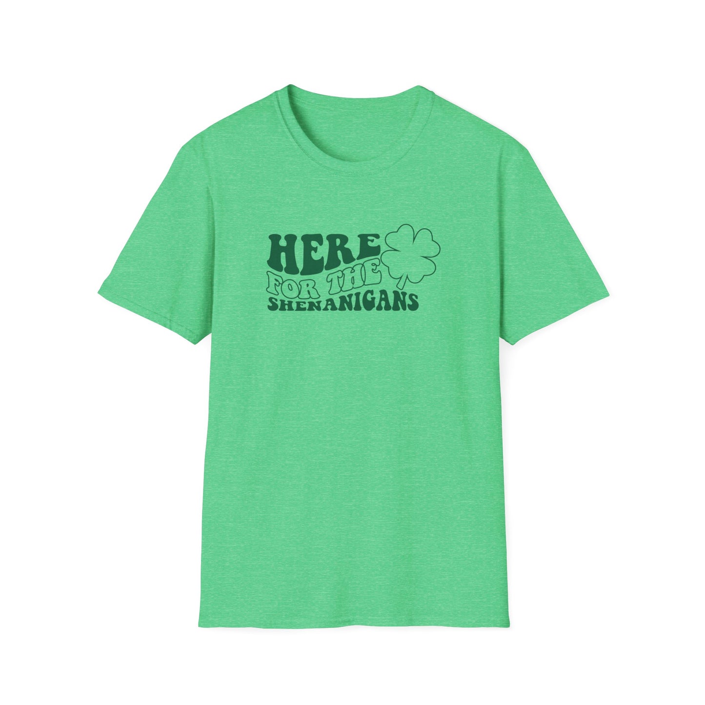 Here for the Shenanigans Unisex Softstyle T-Shirt