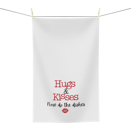 Hugs & Kisses Microfiber Tea Towel